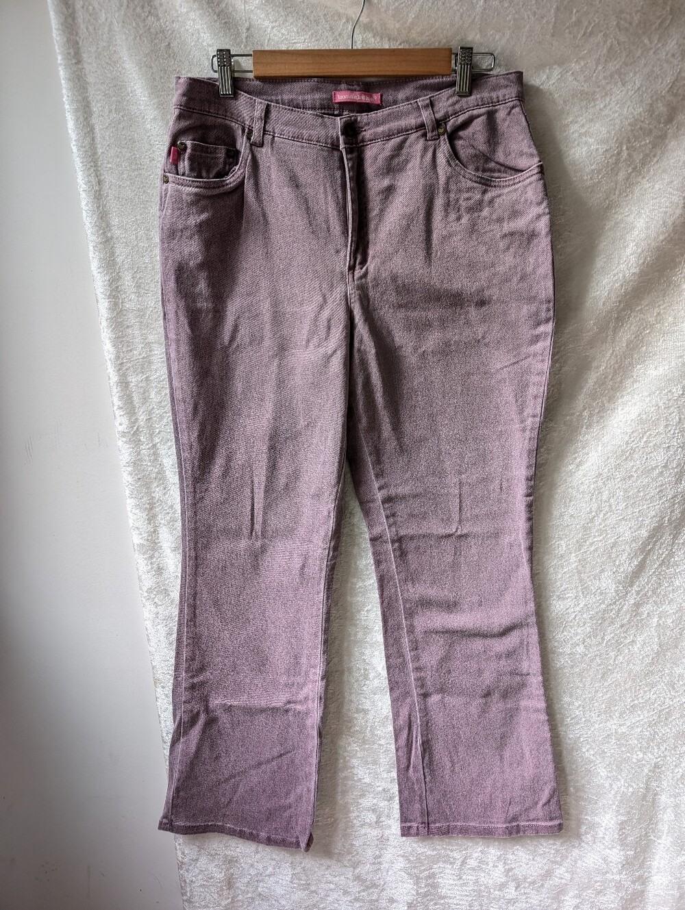 Woman Within 14w Dusky Purple Boot cut Jeans